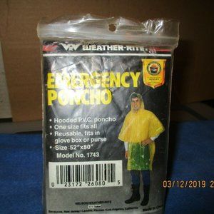 VINTAGE EMERGENCY PONCHO Adult Outerwear Rain NEW 💖SPECIAL DEAL💖 price is firm